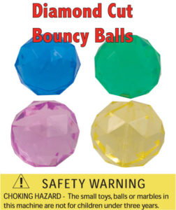 Diamond Cut Bouncy Balls